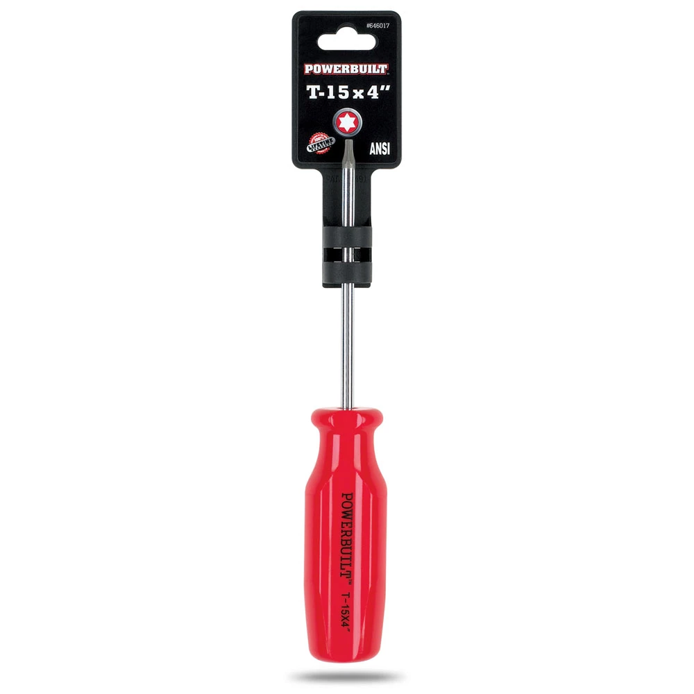Powerbuilt Torx T-15 Maxi-Grip Screwdriver - 646017 2 Powerbuilt Torx T-15 Maxi-Grip Screwdriver - 646017 - Image 2