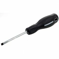 Powerbuilt 3/16 x 3 Inch Slotted Screwdriver with Double Injection Handle - 646131