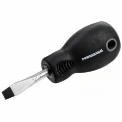 Powerbuilt 1/4 x 1-1/2 Inch Slotted Screwdriver with Double Injection Handle - 646133