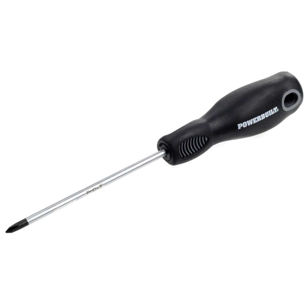 Powerbuilt #0 X 3 Inch Phillips Screwdriver with Double Injection Handle - 646139 1 Powerbuilt #0 X 3 Inch Phillips Screwdriver with Double Injection Handle - 646139