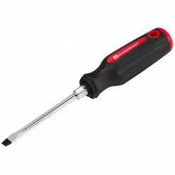 Powerbuilt 1/4 Inch Slotted Screwdriver with Double Injection Handle - 646171