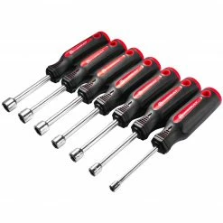 Powerbuilt 7 Piece SAE/Metric Nut Driver Set with Double injection Handles - 646183