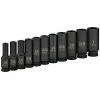 Powerbuilt 11 Piece 1/2 Inch Drive 6 Point SAE Deep Impact Socket Set - 647049