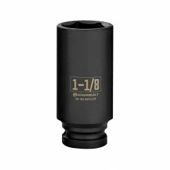 Powerbuilt 1/2 Inch Drive x 1-1/8 Inch 6 Point Deep Impact Socket - 647179