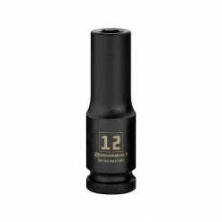 Powerbuilt 1/2 Inch Drive x 12 MM 6 Point Deep Impact Socket - 647181