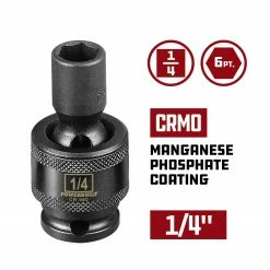 Powerbuilt 1/4-Inch Drive 1/4-Inch Universal Impact 6 Point Socket - 647210 -Powerbuilt Tools Store Online 647210 02