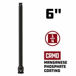 Powerbuilt 1/4 in. Drive x 6 in. Impact Extension Bar - 647232 -Powerbuilt Tools Store Online 647232 1 4dr 6in 02