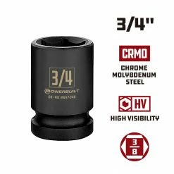 Powerbuilt 3/8 in. Drive x 3/4 in. 6 Point Impact Socket - 647248 -Powerbuilt Tools Store Online 647248 3 420in 02