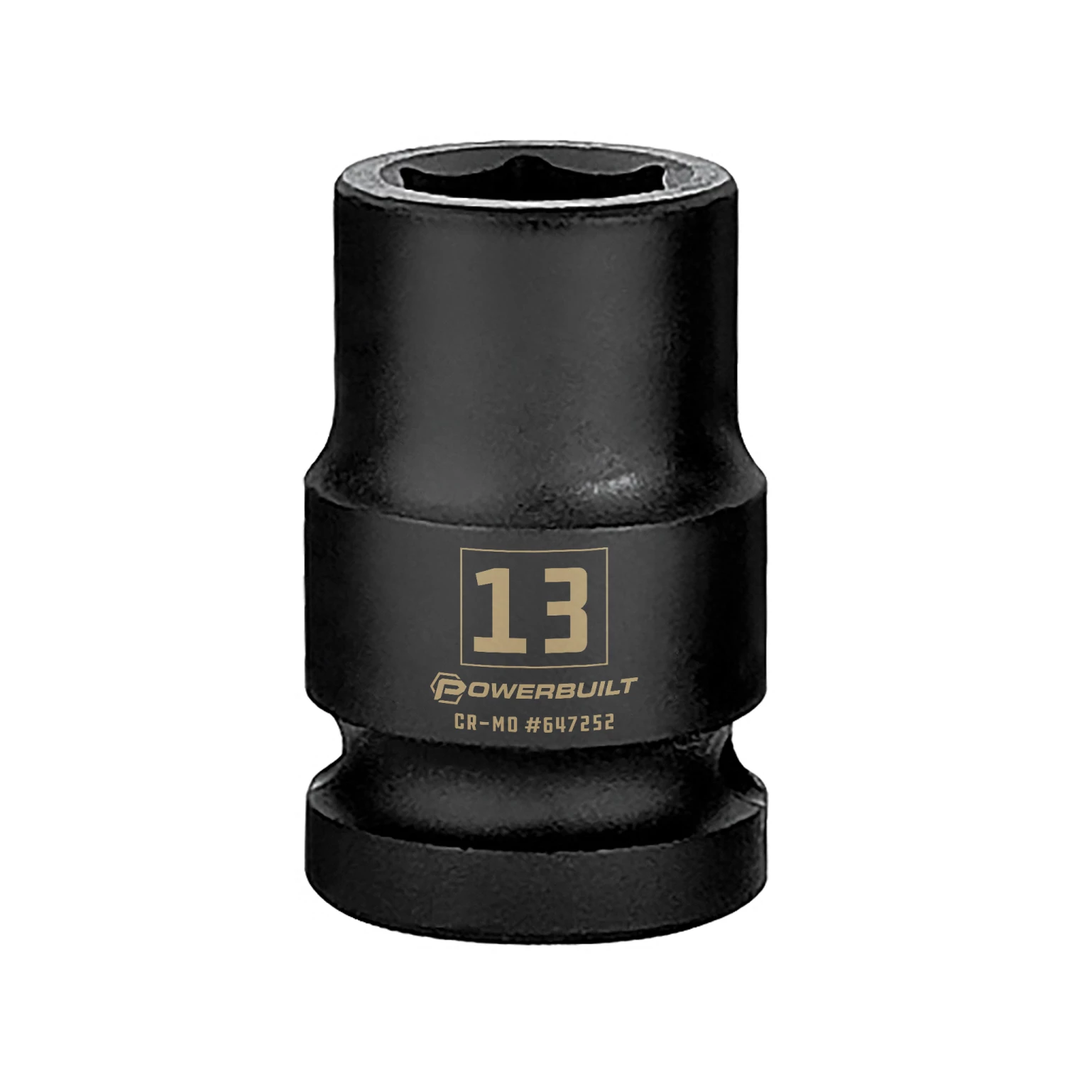 Powerbuilt 3/8 in. Drive x 13 mm 6 Point Impact Socket 13mm - 647252 1 Powerbuilt 3/8 in. Drive x 13 mm 6 Point Impact Socket 13mm - 647252