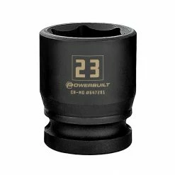 Powerbuilt 1/2 Inch Drive x 23 MM 6 Point Impact Socket - 647281