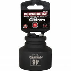 Powerbuilt 3/4-Inch Drive 6 Point Metric Impact Socket 46mm, Chrome Moly Steel -Powerbuilt Tools Store Online 647421v1