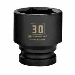 Powerbuilt 1/2 Inch Drive x 30 MM 6 Point Impact Socket - 647446