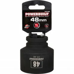 Powerbuilt 3/4-Inch Drive 6 Point Metric Impact Socket 48mm, Chrome Moly Steel -Powerbuilt Tools Store Online 647462v1