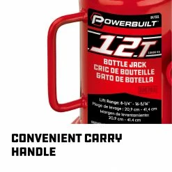 Powerbuilt 12 -Ton Bottle Jack - 647501 -Powerbuilt Tools Store Online 647501 07