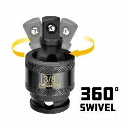 Powerbuilt Universal Joints - 3/8 in. Drive Impact - 647575 -Powerbuilt Tools Store Online 647575 03