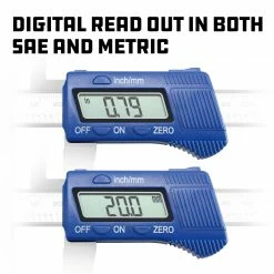 Powerbuilt 6" Carbon Fiber Composite Digital Calipers - 647740M -Powerbuilt Tools Store Online 647740m 04