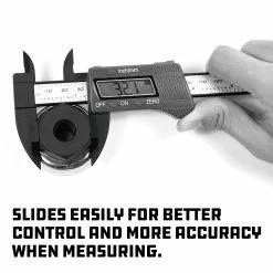 Powerbuilt 6" Carbon Fiber Composite Digital Calipers - 647740M -Powerbuilt Tools Store Online 647740m 05