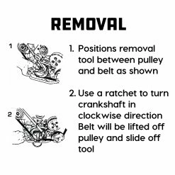 Powerbuilt 2 Piece Stretch Belt Installation / Removal Tool Set - 647886 -Powerbuilt Tools Store Online 647886 04