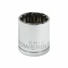 Powerbuilt 1/2 Inch Drive x 28 MM 12 Point Shallow Socket - 648216