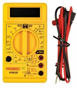 Powerbuilt Digital Multimeter, Power Meter, Automotive Meter