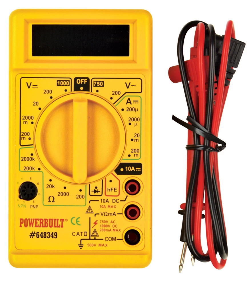 Powerbuilt Digital Multimeter, Power Meter, Automotive Meter 1 Powerbuilt Digital Multimeter, Power Meter, Automotive Meter