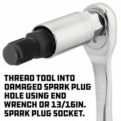 Powerbuilt 14MM and 18MM Spark Plug Hole Rethreader - 648422 -Powerbuilt Tools Store Online 648422 03
