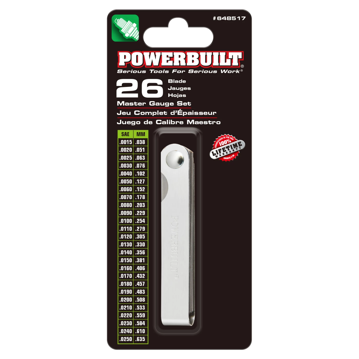 Powerbuilt 26 Blade Master Feeler Gauge Set - 648517 5 Powerbuilt 26 Blade Master Feeler Gauge Set - 648517 - Image 5