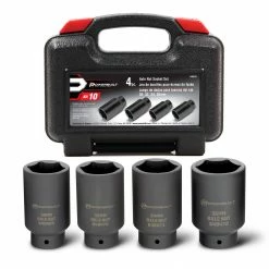 Powerbuilt 4 Piece Axle Nut Socket Set - 648635