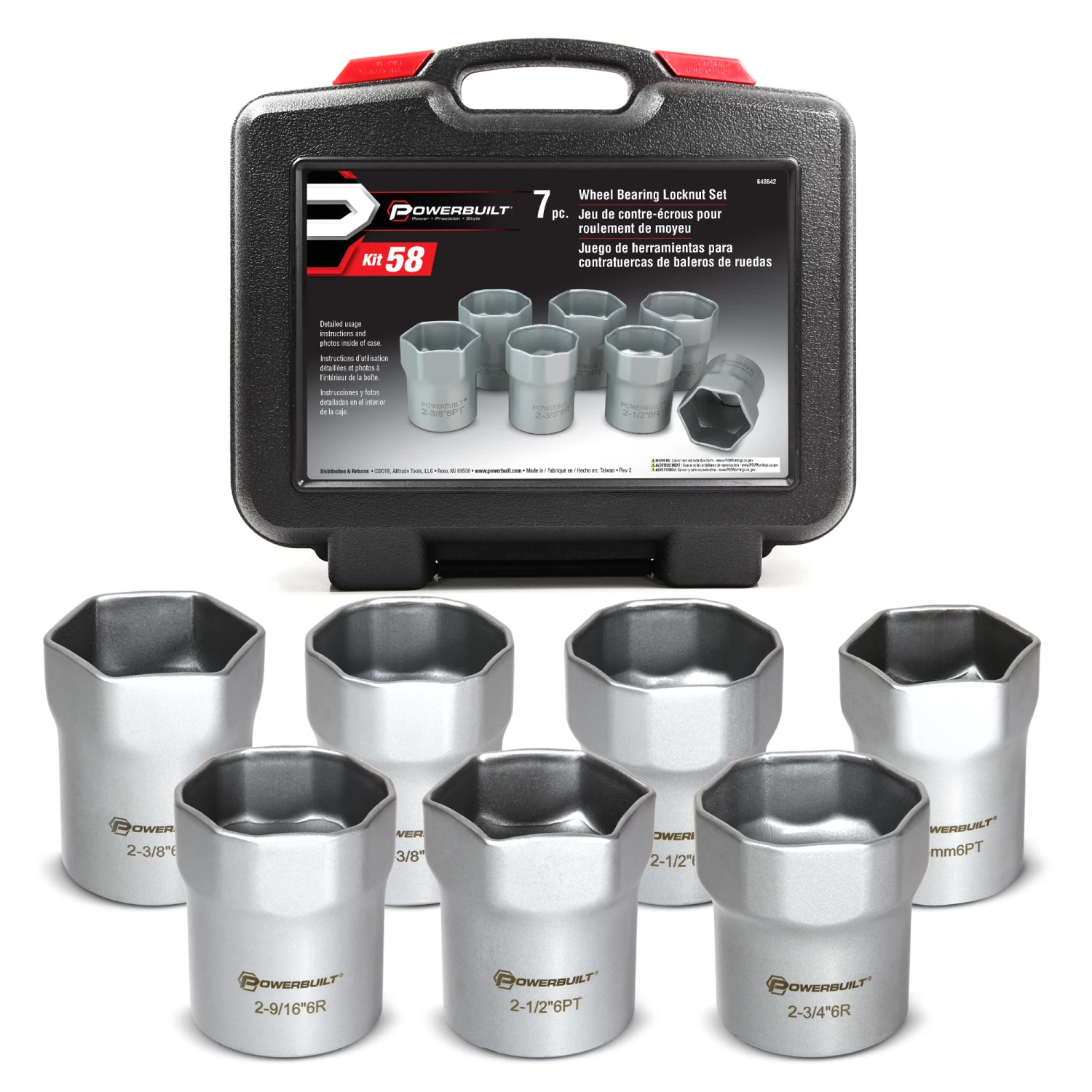 Powerbuilt 7 Piece Wheel Bearing Lock Nut Kit , Ford/ Dodge/ Toyota Trucks 1 Powerbuilt 7 Piece Wheel Bearing Lock Nut Kit , Ford/ Dodge/ Toyota Trucks