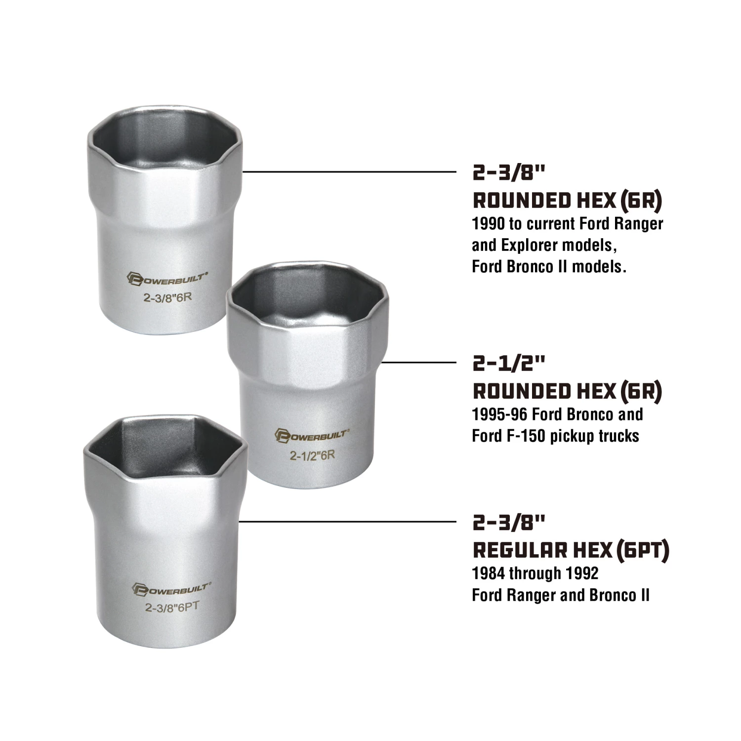 Powerbuilt 7 Piece Wheel Bearing Lock Nut Kit , Ford/ Dodge/ Toyota Trucks 5 Powerbuilt 7 Piece Wheel Bearing Lock Nut Kit , Ford/ Dodge/ Toyota Trucks - Image 5