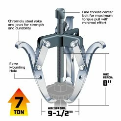 Powerbuilt Heavy Duty 8 in. 3-Jaw Gear Puller, 7 Ton Capacity 12 Powerbuilt Heavy Duty 8 in. 3-Jaw Gear Puller, 7 Ton Capacity -Powerbuilt Tools Store Online 648721 03