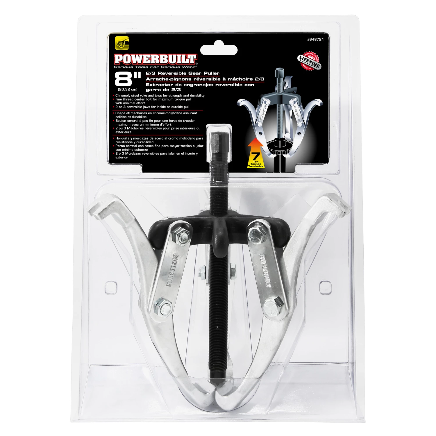 Powerbuilt Heavy Duty 8 in. 3-Jaw Gear Puller, 7 Ton Capacity 7 Powerbuilt Heavy Duty 8 in. 3-Jaw Gear Puller, 7 Ton Capacity - Image 7