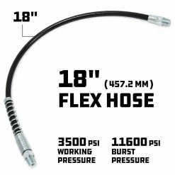 Powerbuilt 18 in. Grease Gun Flex Hose with Spring Protector - 648758 -Powerbuilt Tools Store Online 648758 03