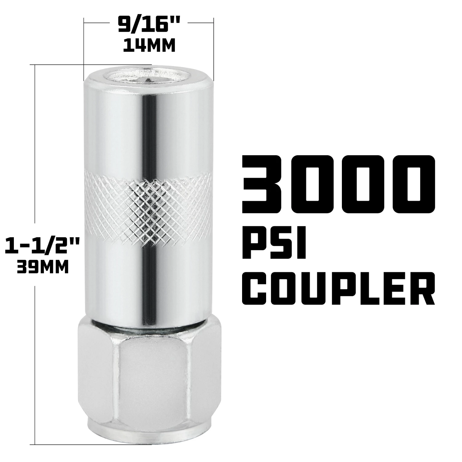 Powerbuilt Grease Gun Coupler - 648760 2 Powerbuilt Grease Gun Coupler - 648760 - Image 2