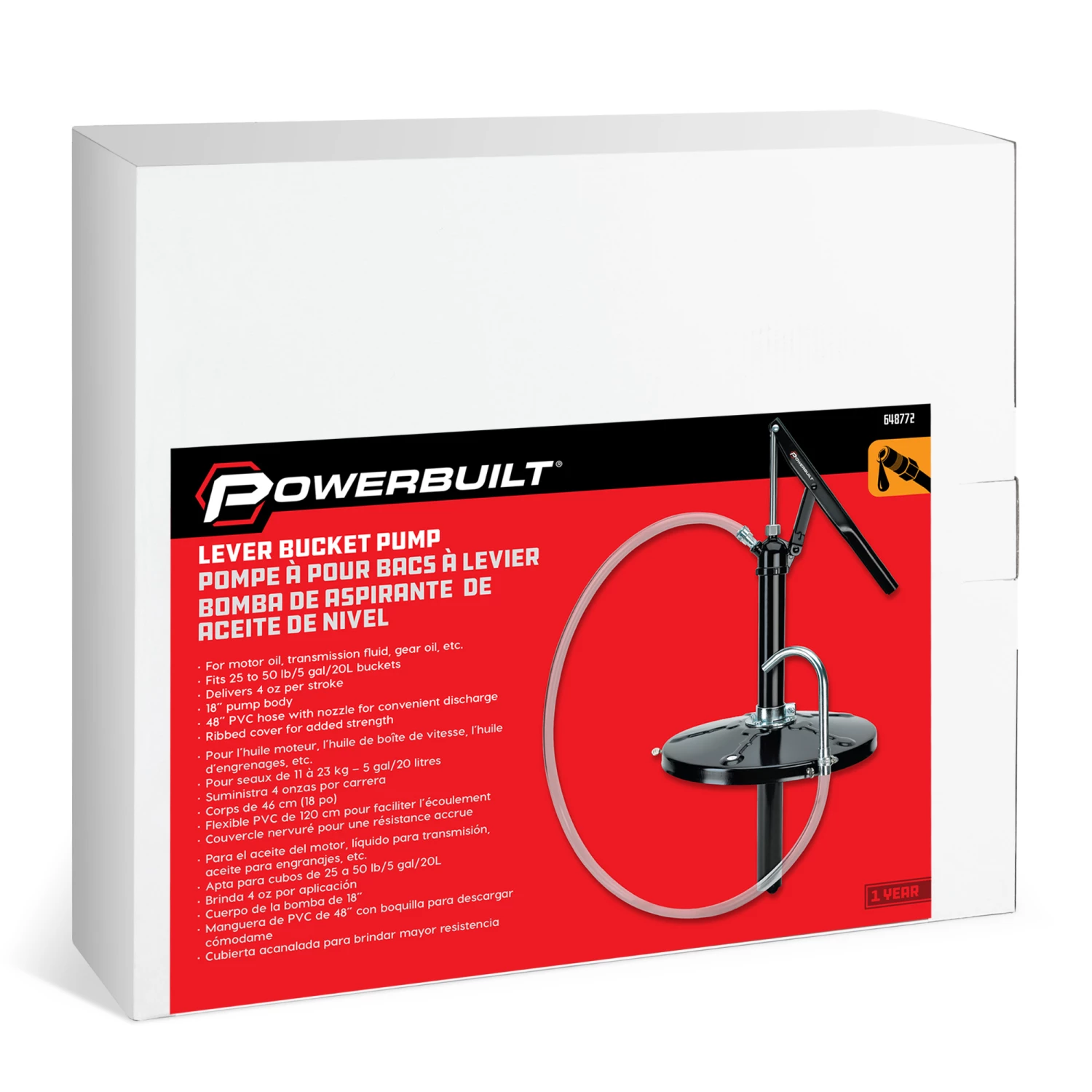 Powerbuilt Lever Bucket Pump for 5 Gallon Buckets - 648772 5 Powerbuilt Lever Bucket Pump for 5 Gallon Buckets - 648772 - Image 5