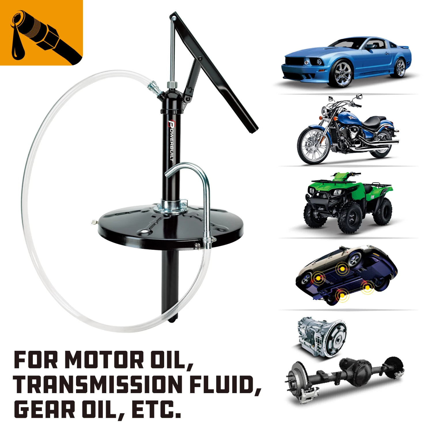 Powerbuilt Lever Bucket Pump for 5 Gallon Buckets - 648772 6 Powerbuilt Lever Bucket Pump for 5 Gallon Buckets - 648772 - Image 6