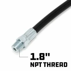 Powerbuilt 12 in. Heavy-Duty Grease Gun Flex Hose with Spring Protector -Powerbuilt Tools Store Online 648813 04