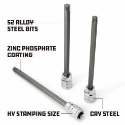 Powerbuilt 4 Pc. 3/8 in. Drive 6 in. Long Reach Star Bit Socket Set - 648888 -Powerbuilt Tools Store Online 648888 03