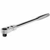 Powerbuilt 1/2 Inch Drive 72 Tooth Pro Tech 13 Inch Long Reach Flex Head Ratchet with Contour Handle - 649954