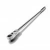 Powerbuilt 3/8 Inch Drive 72 Tooth Pro Tech 17 Inch Long Reach Flex Head Ratchet with Contour Handle - 649953