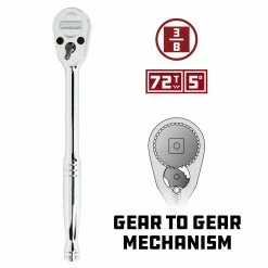 Powerbuilt 3/8-Inch Drive 72 Tooth Gear To Gear Ratchet - 649986 -Powerbuilt Tools Store Online 649986 02