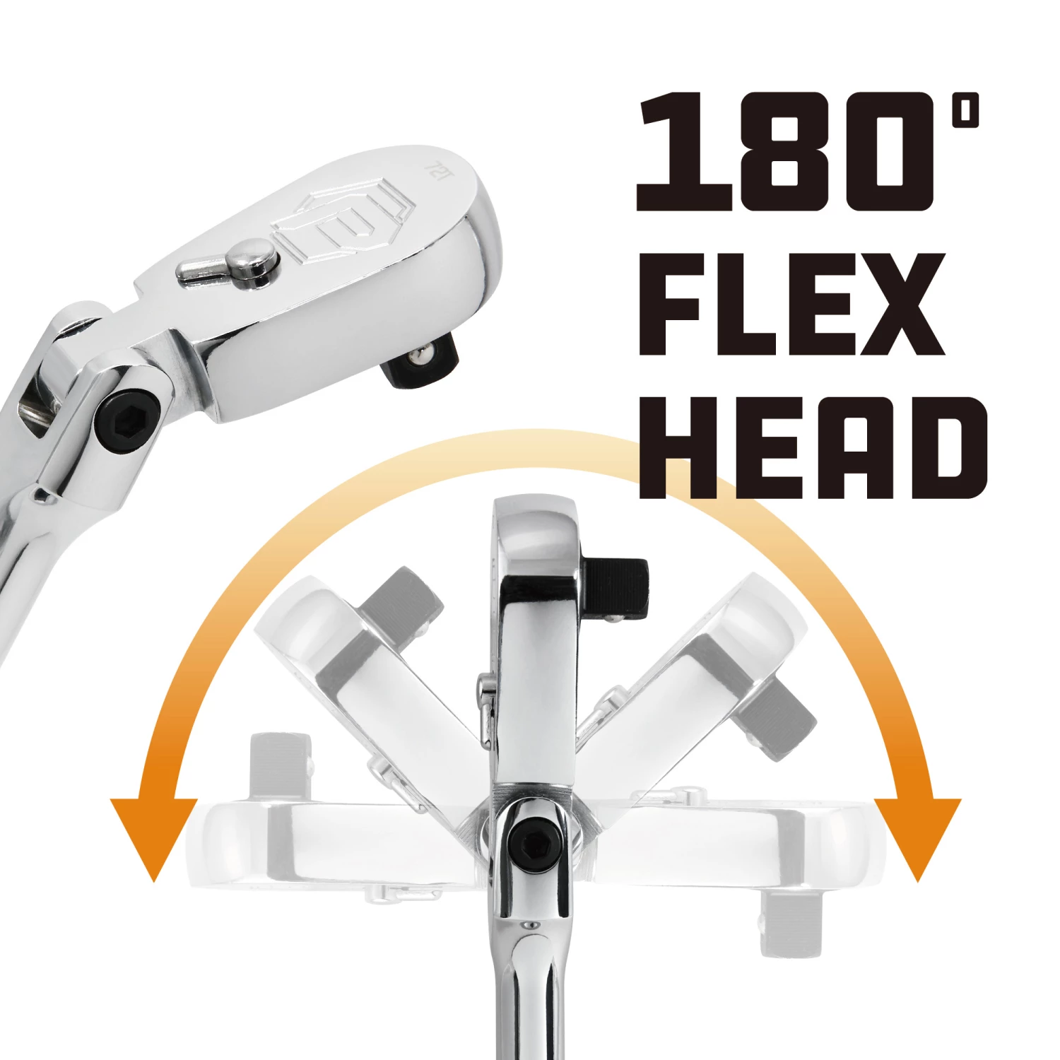 Powerbuilt 3/8 Inch Drive 72 Tooth Sealed Head Flex Ratchet - 649934 3 Powerbuilt 3/8 Inch Drive 72 Tooth Sealed Head Flex Ratchet - 649934 - Image 3