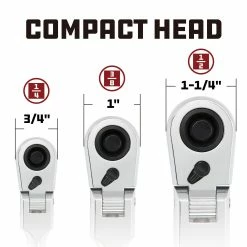 Powerbuilt 3/8 Inch Drive 72 Tooth Pro Tech 9 Inch Long Reach Flex Head Ratchet with Contour Handle - 649952 -Powerbuilt Tools Store Online 72t20protech20flex20ratchet 04 1