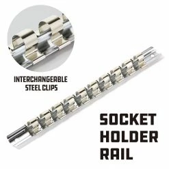 Powerbuilt 10 Pc. 3/8 in. Drive Metri Socket Set, Socket Rail - 940177 -Powerbuilt Tools Store Online 940177 06