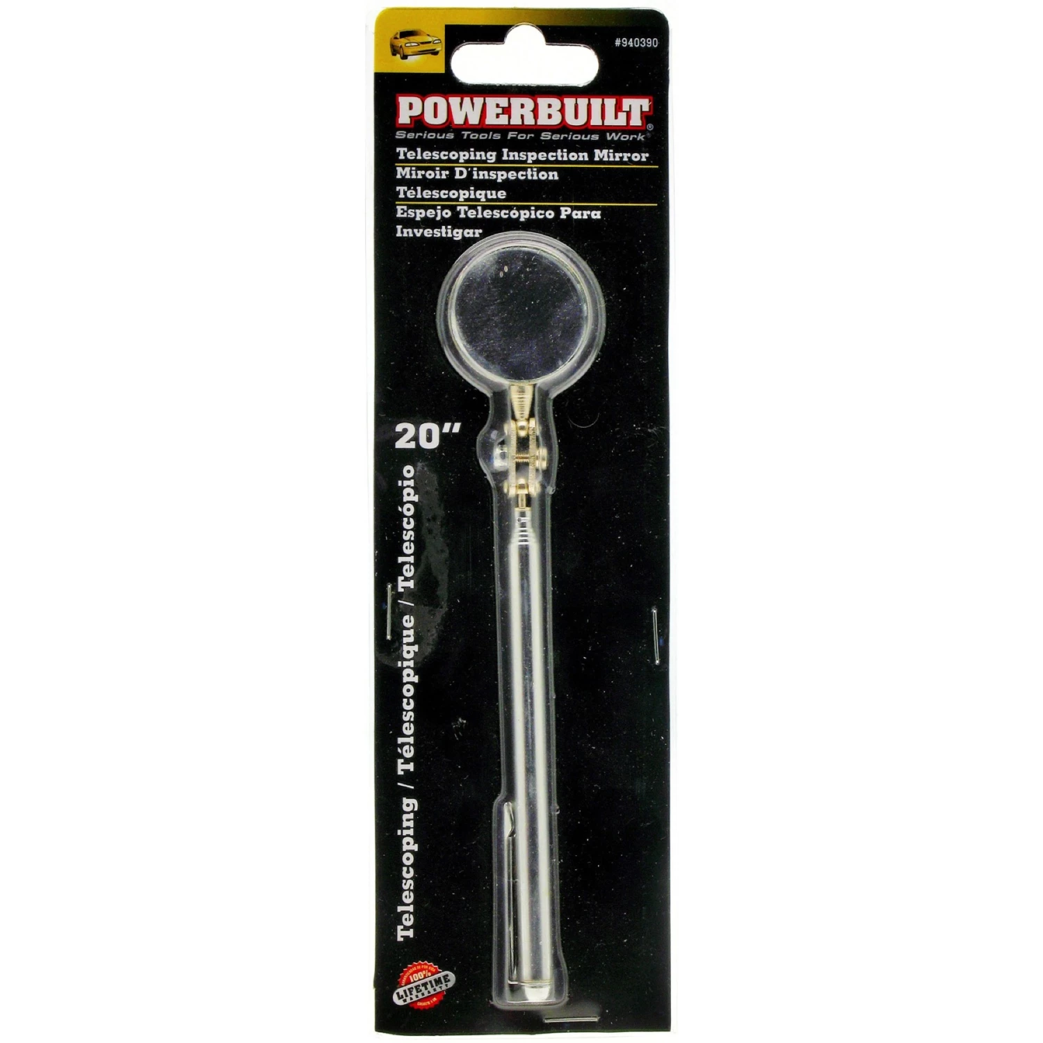 Powerbuilt Telescoping Inspection Mirror - 940390 2 Powerbuilt Telescoping Inspection Mirror - 940390 - Image 2