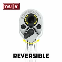 Powerbuilt 1/4 Inch Drive 72 Tooth Dual Head Stubby Ratchet - 940478 -Powerbuilt Tools Store Online 940478 03