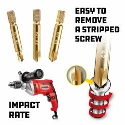 Powerbuilt 3 Piece Damaged Screw Remover and Extractor Set - 648984 -Powerbuilt Tools Store Online 940479 04