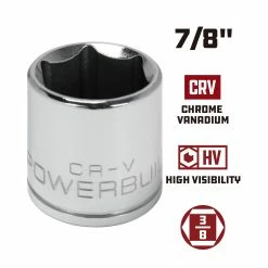Powerbuilt 3/8 in. Drive x 7/8 in. 6 Point SAE Socket - 940533 -Powerbuilt Tools Store Online 940533 7 8 02