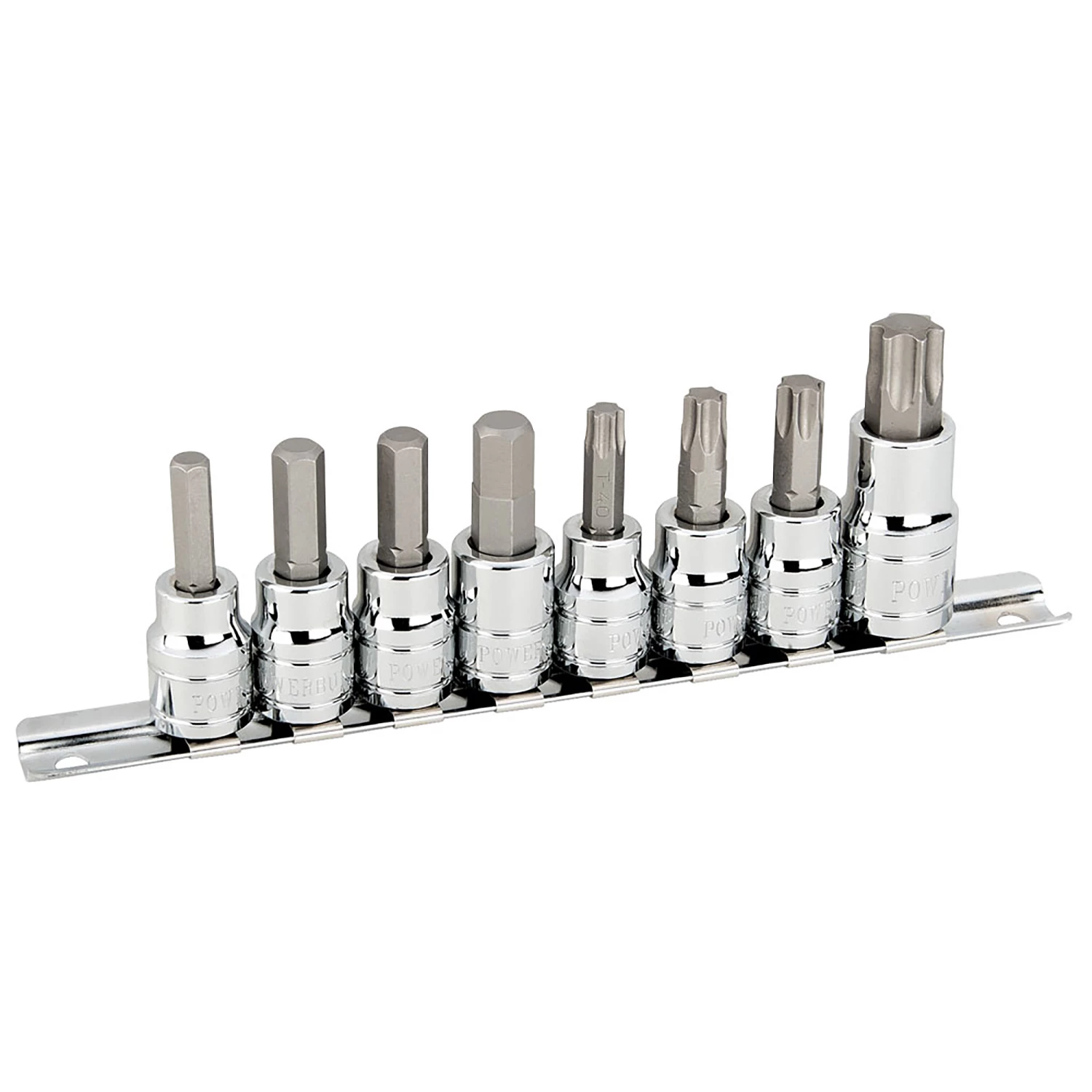 Powerbuilt 8 Pc. Disc Brake Caliper Hex/Torx Bit Socket Set - 940569 1 Powerbuilt 8 Pc. Disc Brake Caliper Hex/Torx Bit Socket Set - 940569