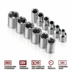 Powerbuilt 30 Pc. 1/4 in. Drive SAE Socket Set - 940835 -Powerbuilt Tools Store Online 940835 04
